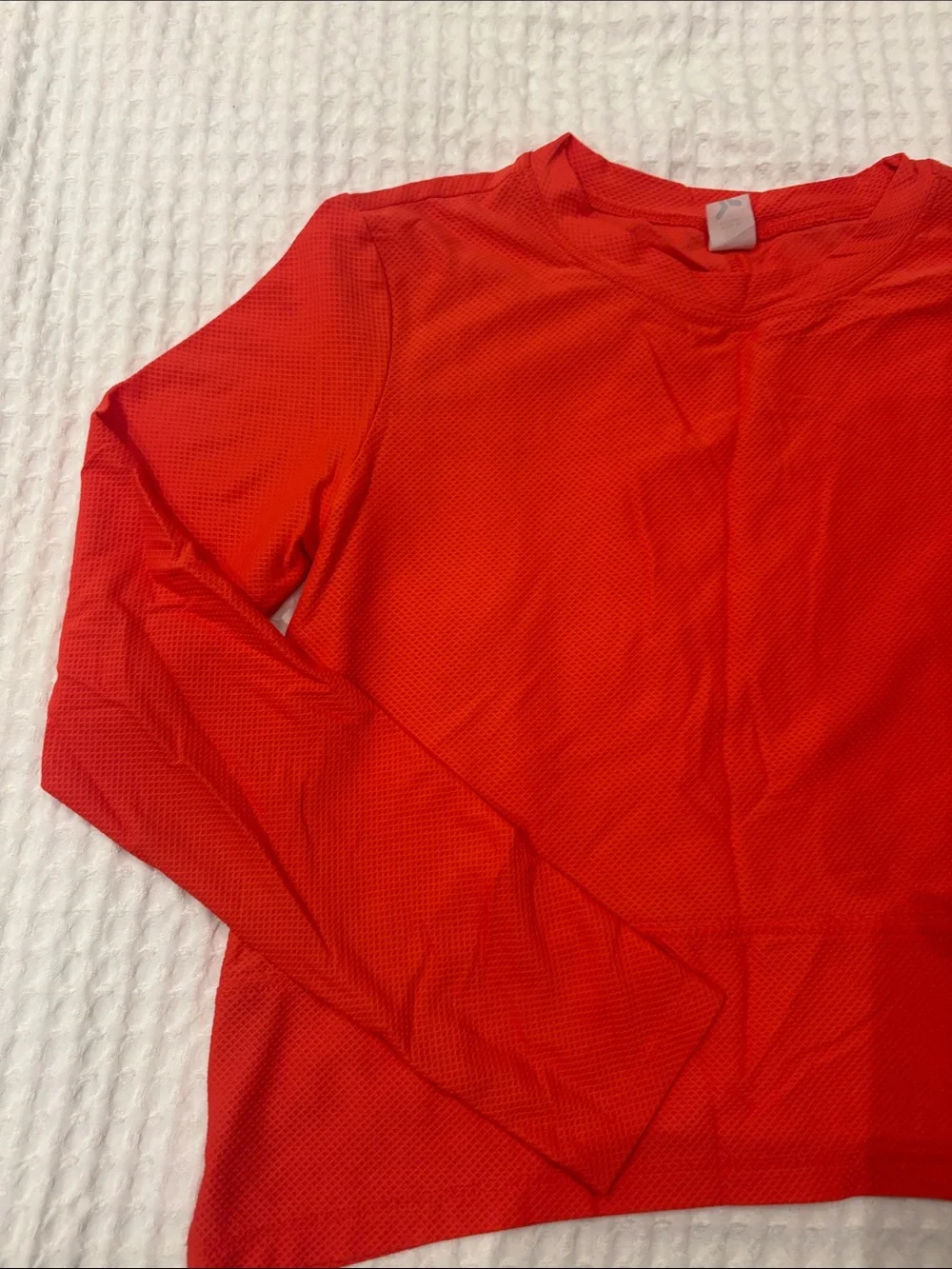 Old Navy Bright Red Long-Sleeve Active Tee for Kids